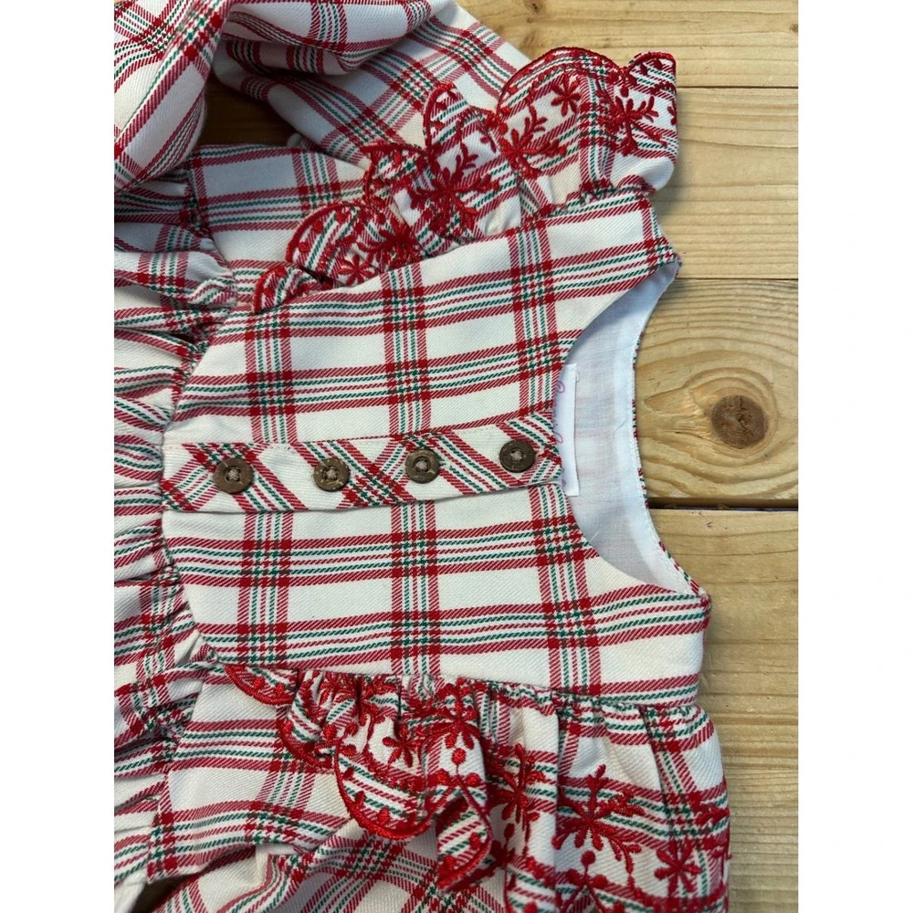Bonnie Jean Red‎ Plaid Ruffle Top & Leggings Set Toddler Girls 2T Christmas